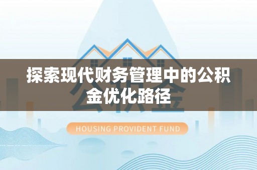 苗栗探索现代财务管理中的公积金优化路径